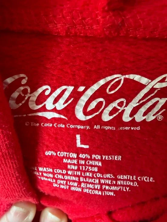 Coca Cola Red Hoodie with White Logo - Picture 4 of 4